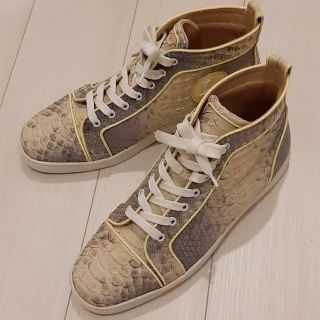 Christian Louboutin ルブタン　白　パイソン　36ハーフ