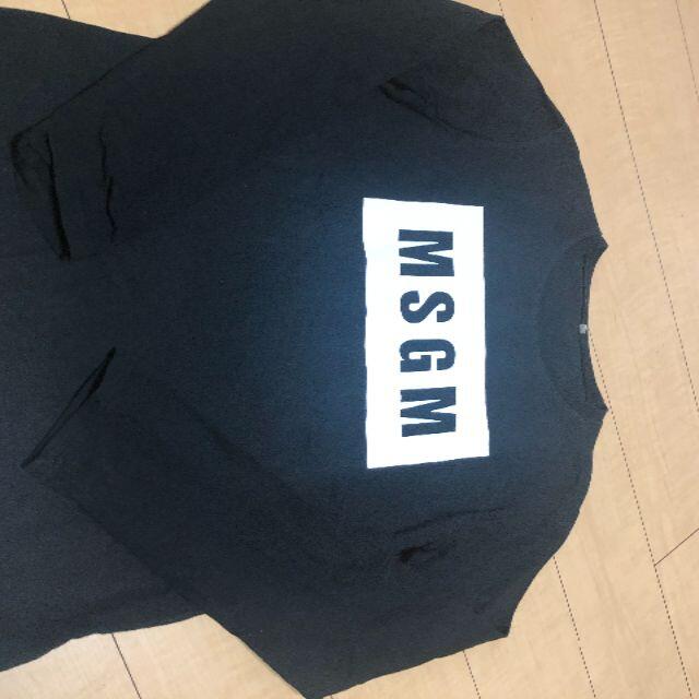 MSGM ロゴ 長袖Tシャツ　黒　XL　極美品！ メンズのトップス(Tシャツ/カットソー(七分/長袖))の商品写真