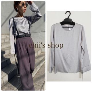 アメリヴィンテージ(Ameri VINTAGE)のAMERI♡新品タグ付♡未使用♡SIMPLE NO COLLAR TOP(カットソー(長袖/七分))