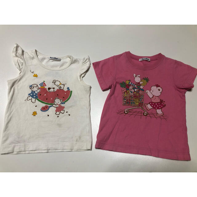 familiar(ファミリア)のファミリア おはなしTシャツ 2枚セット キッズ/ベビー/マタニティのキッズ服女の子用(90cm~)(Tシャツ/カットソー)の商品写真