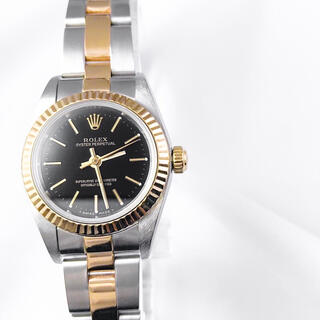 ロレックス 黒 腕時計 レディース の通販 100点以上 Rolexのレディースを買うならラクマ