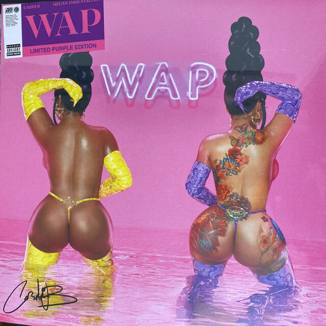 CARDI B MEGAN THEE STALLION WAP サインレコードエンタメ/ホビー