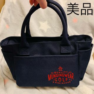 マンシングウェア(Munsingwear)のマンシングウェア　カートバッグ　美品　紺色(バッグ)