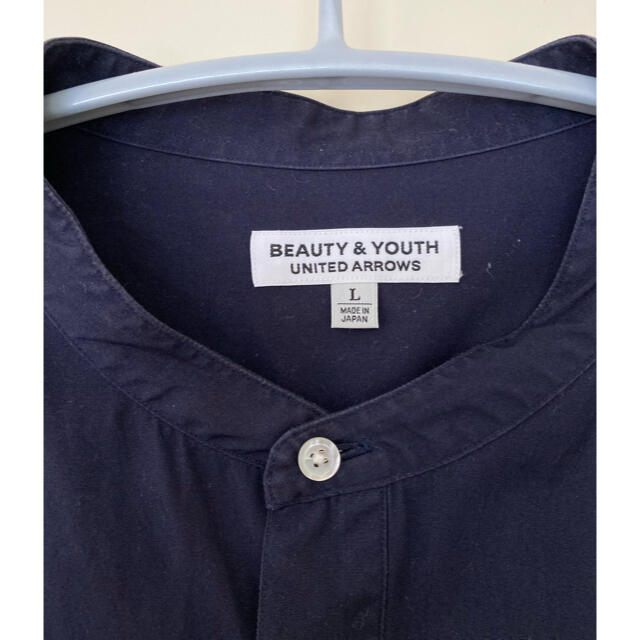 BEAUTY&YOUTH UNITED ARROWS(ビューティアンドユースユナイテッドアローズ)のバンドカラーシャツ　メンズL メンズのトップス(シャツ)の商品写真
