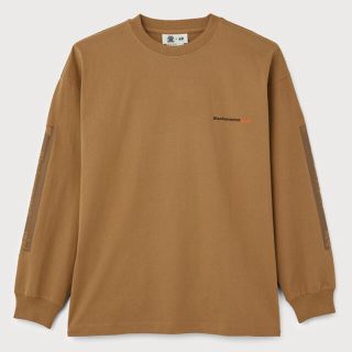 エイチアンドエム(H&M)のXL h&m black eye patch コラボ ロングTシャツ  ブラウン(Tシャツ/カットソー(七分/長袖))