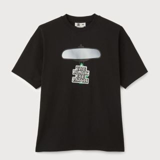 エイチアンドエム(H&M)のXL h&m black eye patch コラボ Tシャツ ブラック(Tシャツ/カットソー(半袖/袖なし))