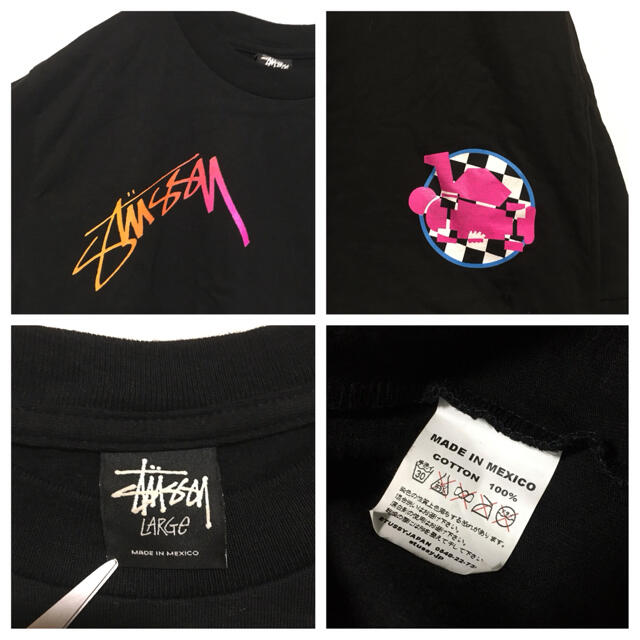 STUSSY(ステューシー)のstussy ロンT/ロングTシャツ Lサイズ 黒 両面プリント ステューシー メンズのトップス(Tシャツ/カットソー(七分/長袖))の商品写真