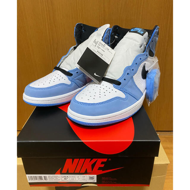 NIKE(ナイキ)のAIR JORDAN 1 HIGH OG UNIVERSITY BLUE26.5 メンズの靴/シューズ(スニーカー)の商品写真