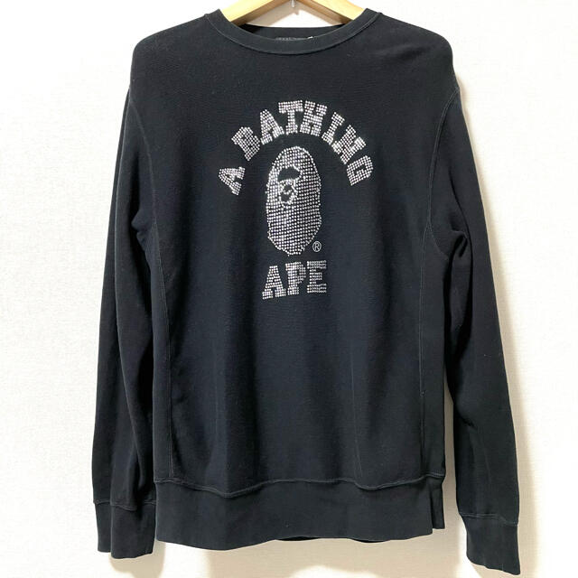 A Bathing Ape カレッジロゴ ラインストーン スウェット NIGO期 ...