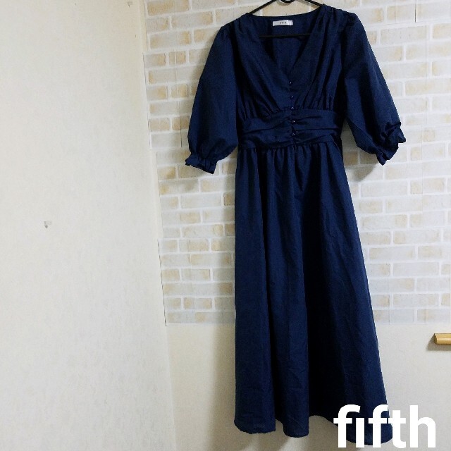 fifth(フィフス)の【本日削除/最終値下げ】fifth ウエストギャザーロングワンピース レディースのワンピース(ロングワンピース/マキシワンピース)の商品写真