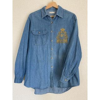 デニムシャツ　レディース　M(シャツ/ブラウス(長袖/七分))