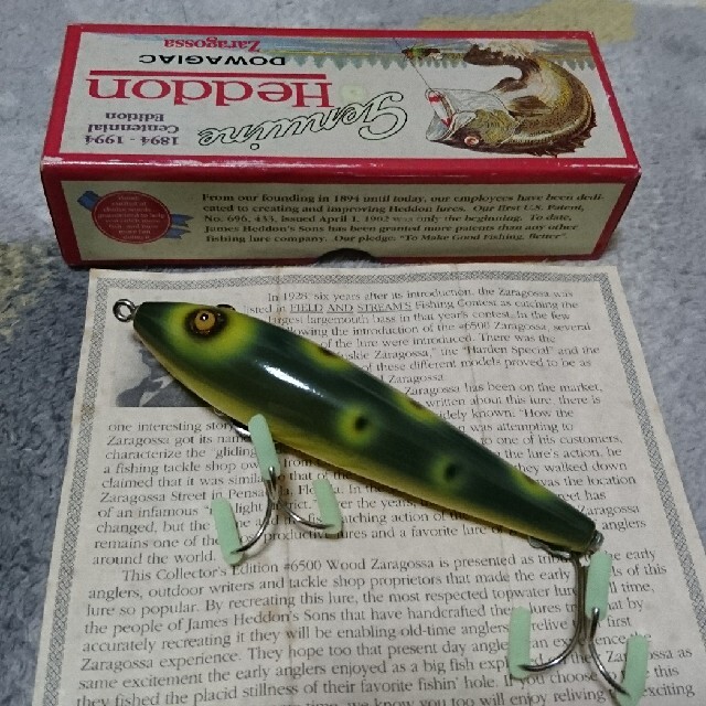 HEDDON ザラゴッサ 100周年記念復刻版 ウッドザラゴッサ         スポーツ/アウトドアのフィッシング(ルアー用品)の商品写真