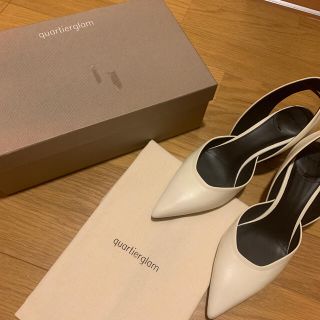 ユナイテッドアローズ(UNITED ARROWS)のquartierglam バックストラップパンプス 新品(ハイヒール/パンプス)