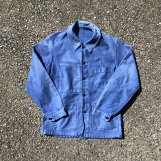 50'sブルーモールスキン フレンチワークジャケットの通販 by shop|ラクマ
