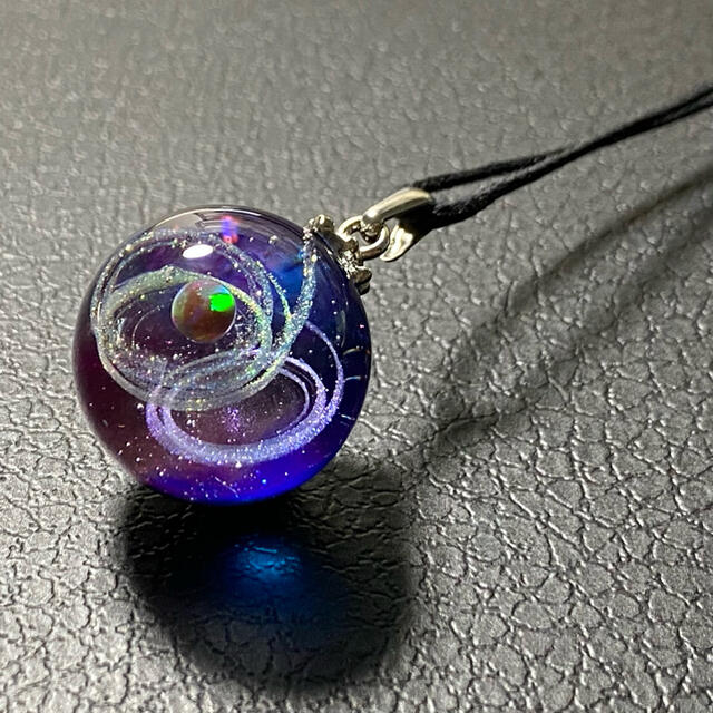 宇宙玉レジン　24mm   ブルーライトブルー