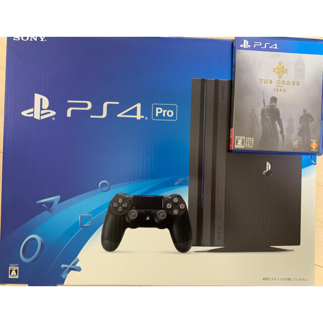 PlayStation4(プレイステーション4)のPS4 Pro + 充電器付きファンスタンド + ソフト エンタメ/ホビーのゲームソフト/ゲーム機本体(家庭用ゲーム機本体)の商品写真