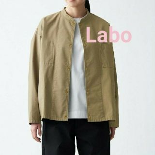 MUJILabo太番手洗いざらしオックスリバーシブルシャツジャケット／黒Ｌ～XL