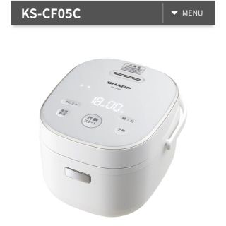 シャープ(SHARP)の【新品・未開封】SHARP 炊飯器 KS-CF05C ホワイト(炊飯器)