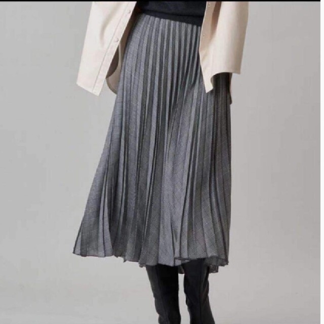 ANAYI(アナイ)のアナイ 36 ビエラチェックプリーツスカート  グレンチェック ロング レディースのスカート(ロングスカート)の商品写真