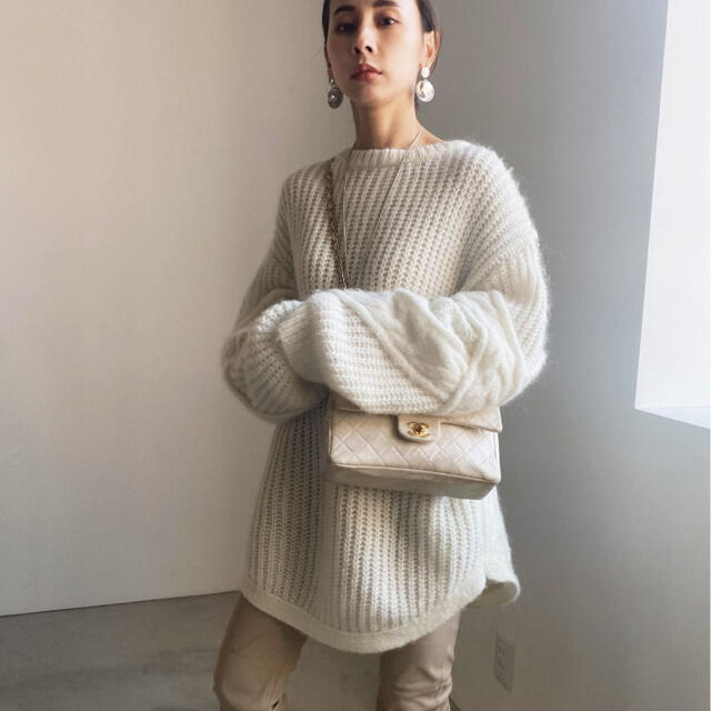 ニット/セーターAmeri VINTAGE BACK CABLE KNIT  新品未使用タグ付き