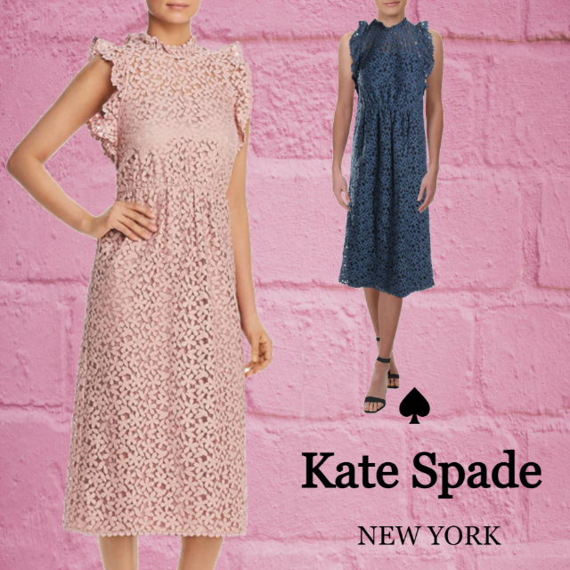 ★SALE☆【kate spade】フローラレースフローラルミディドレス