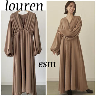 トゥデイフル(TODAYFUL)のlouren front button volume onepiece(ロングワンピース/マキシワンピース)