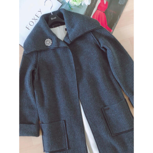 特上美品 極美品!FOXEY フォクシー ロングウールコーディガン