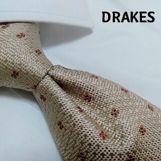 ドレイクス(DRAKES)の美品　DRAKE’S　 ネクタイ　シルク　イギリス製(ネクタイ)