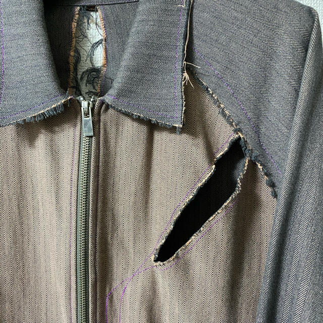 Yohji Yamamoto(ヨウジヤマモト)の【超美品】sulvam 19ss カットオフジップブルゾン メンズのジャケット/アウター(ブルゾン)の商品写真