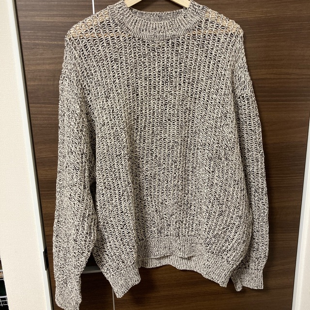 yoke LARGE MESHED CREW NECK RIB KNIT-eastgate.mk