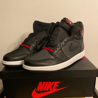 ナイキ(NIKE)のJordan 1 Retro High Black Satin Gym Red(スニーカー)