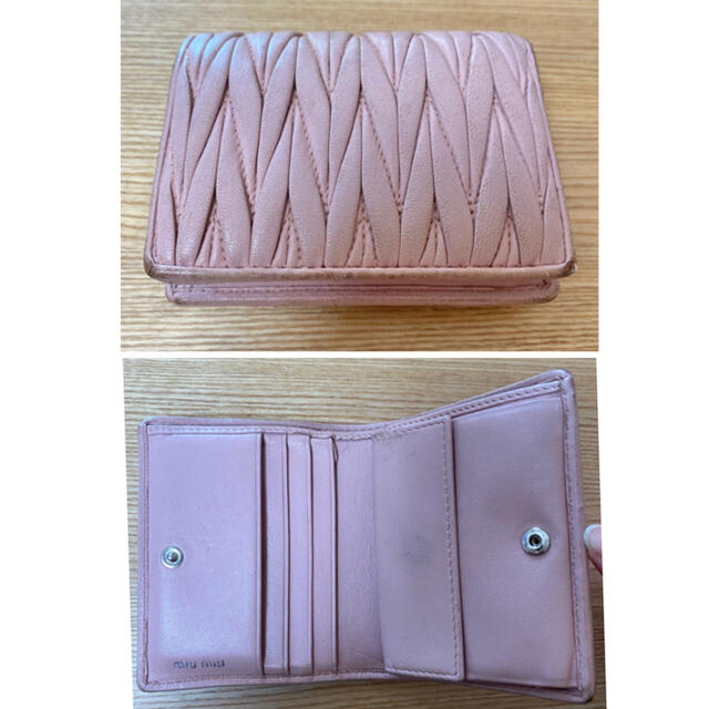 miumiu(ミュウミュウ)のmiumiu マテラッセ ビジュー　二つ折り財布 レディースのファッション小物(財布)の商品写真
