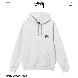 ポルトガル製stussy ストゥーシー グレー パーカー