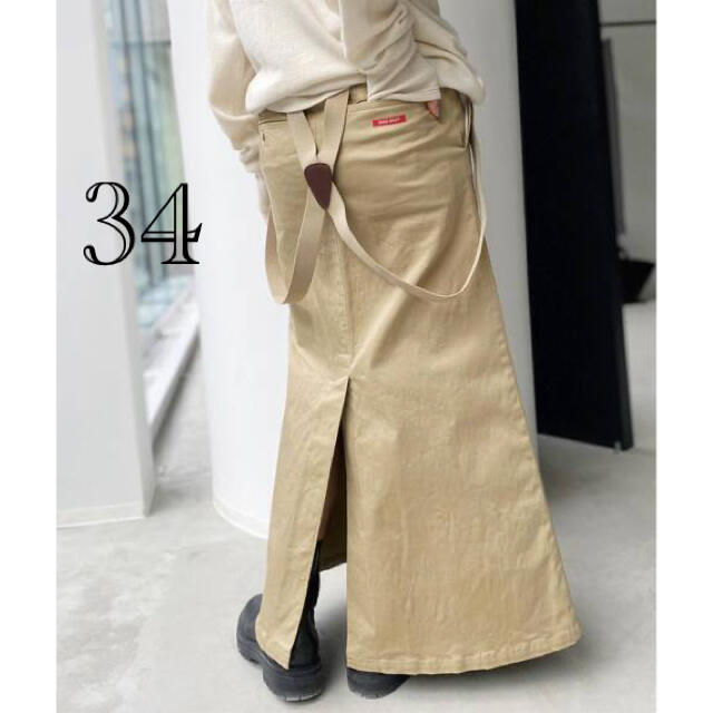 L'Appartement DEUXIEME CLASSE(アパルトモンドゥーズィエムクラス)のアパルトモン  グッドグリーフ Chino Skirt  34サイズ レディースのスカート(ロングスカート)の商品写真