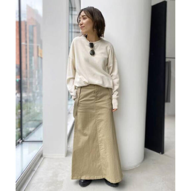 L'Appartement DEUXIEME CLASSE(アパルトモンドゥーズィエムクラス)のアパルトモン  グッドグリーフ Chino Skirt  34サイズ レディースのスカート(ロングスカート)の商品写真