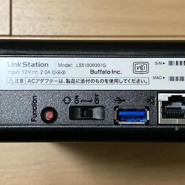 NAS バッファロー LinkStation LS510D0301G 3TB