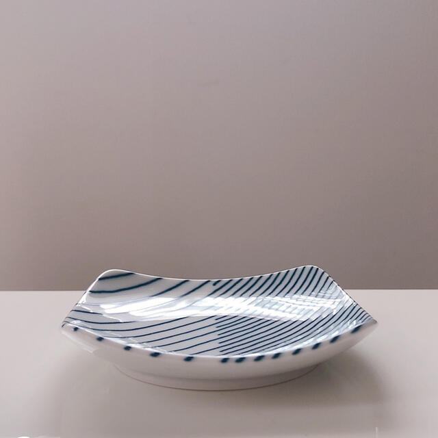 白山陶器(ハクサントウキ)の白山陶器　重ね縞　小皿4枚セット インテリア/住まい/日用品のキッチン/食器(食器)の商品写真