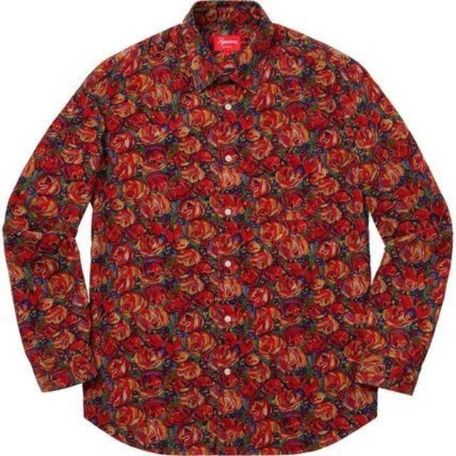 supreme 18aw corduroy rose shirt xlサイズ