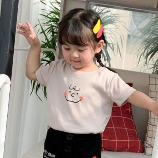 ニコニコ半袖シャツ　5色　80-120cm(Tシャツ/カットソー)