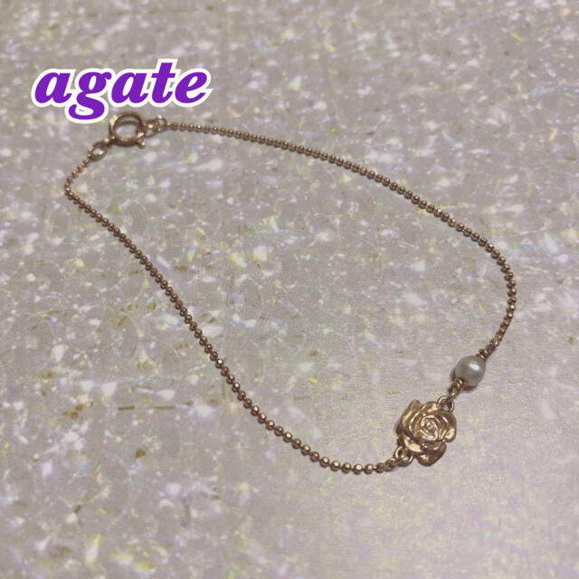 agete(アガット)の⭐︎agateアガット k10ピンクゴールド　ブレスレット⭐︎ レディースのアクセサリー(ブレスレット/バングル)の商品写真