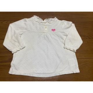 ミキハウス(mikihouse)のミキハウス☆女の子 透かし編み長袖Ｔシャツ 80㎝(Ｔシャツ)