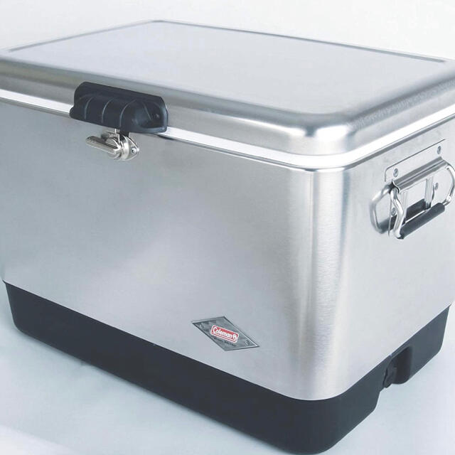 Coleman 54 Qt。ステンレススチールベルト付きクーラー 色ステンレス ...