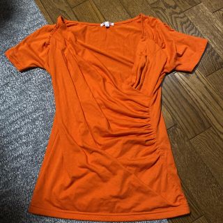 ハニーズ(HONEYS)のHeidi様専用 オレンジ カットソー 半袖Tシャツ ドレープ (Tシャツ(半袖/袖なし))