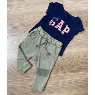 ベビーギャップ(babyGAP)のbabygap H&M 上下セット　Tシャツパンツ　まとめ売り(Ｔシャツ)