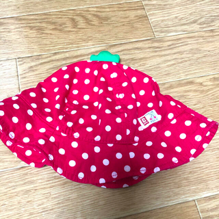 女の子 キッズ 帽子 いちご 48cm(帽子)