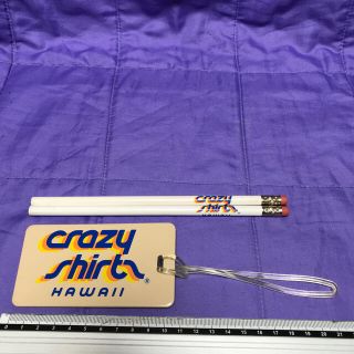 ハワイ　crazy shirtsのネームタグと鉛筆2本(ネームタグ)