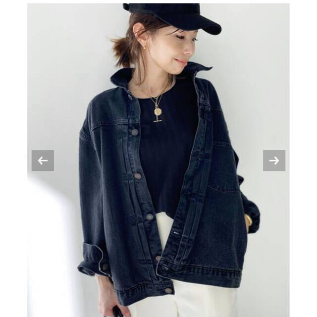 L'Appartement DEUXIEME CLASSE(アパルトモンドゥーズィエムクラス)の【STAMMBAUM/シュタンバウム】BLACK DENIM JACKET レディースのジャケット/アウター(Gジャン/デニムジャケット)の商品写真