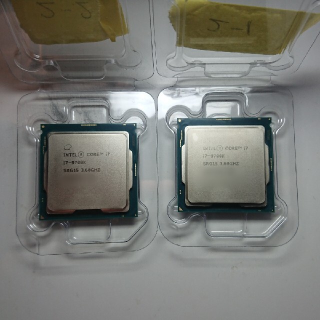 intel Core i7 9700k 傷・汚れ・変色等有品2個セット①