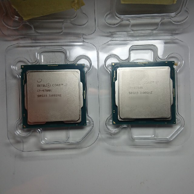 intel Core i7 9700k 傷・汚れ・変色等有品2個セット②