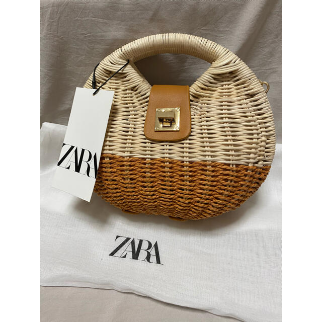 【新品未使用】ZARA クロスボディー ショルダー かご バッグ